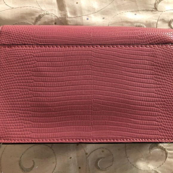 Mini Shoulder Bag Pink with Floral Accent - Picture 2 of 3